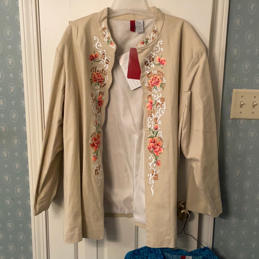 🌸 New Plus size Look East Linen Jacket